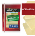 Sargento Sliced Mozzarella Natural Cheese, 11 count, 8 oz