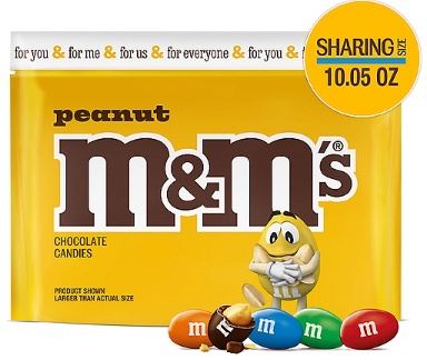 M&M's Peanut Chocolate Candies Sharing Size, 10.05 oz