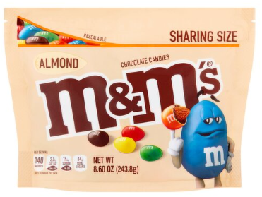 M&M's Almond Chocolate Candies Sharing Size, 8.60 oz