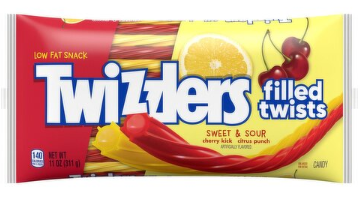 Twizzlers Sweet & Sour Filled Twists Candy, 11 oz