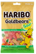 Haribo Goldbears Sour Gummi Candy Share Size, 7 oz