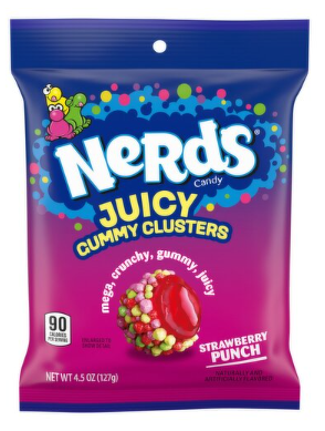 Nerds Juicy Gummy Clusters Strawberry Punch Candy, 4.5 oz