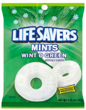 Life Savers Wint O Green Mints, 6.25 oz