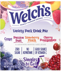 Welch's Singles To Go! Variety Pack Drink Mix, 30 count, 2.39 oz