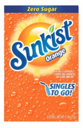 Sunkist Singles To Go Zero Sugar Orange Drink Mix, 6 count, 0.74 oz