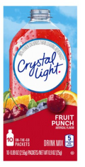 Crystal Light Fruit Punch Drink Mix, 0.09 oz, 10 count