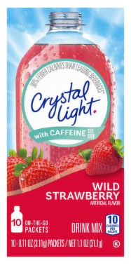 Crystal Light Wild Strawberry Drink Mix, 0.11 oz, 10 count
