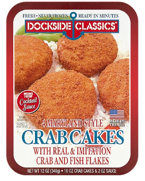 Dockside Classics Maryland Style Crab Cakes, 4 count, 12 oz