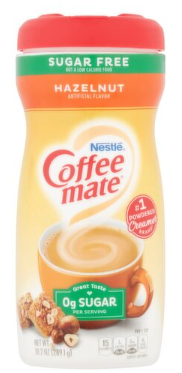 Nestlé Coffee Mate Sugar Free Hazelnut Coffee Creamer, 10.2 oz